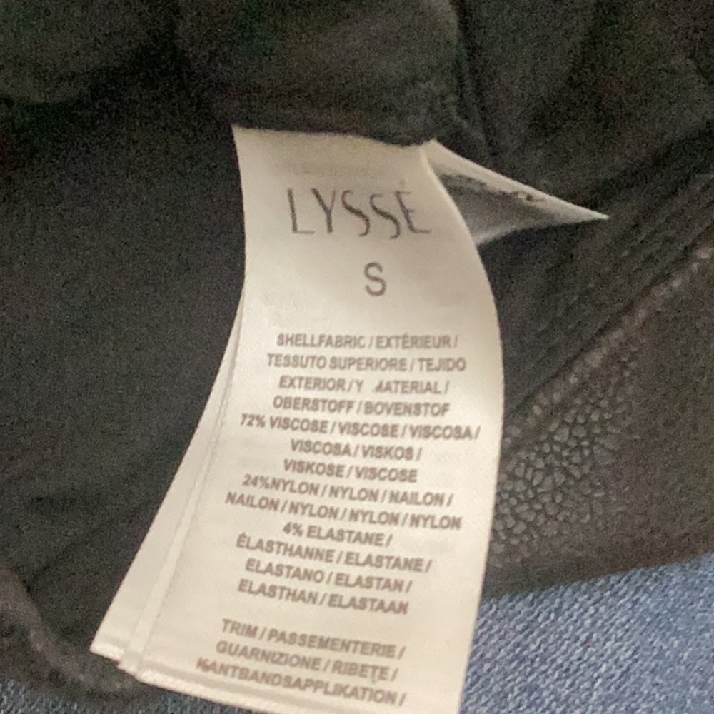 Lysse Black Faux Leather Pants New S 4-6 - Picture 7 of 9